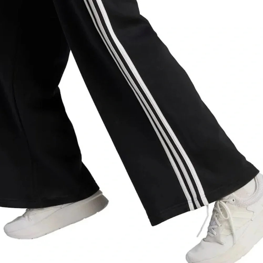 Adidas Women's Essentials 3-Stripes Wide Sportswear Pants - Picture 4 of 11